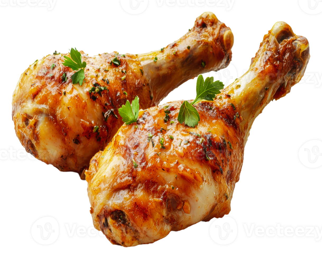 Grilled chicken drumsticks with herbs and spices png