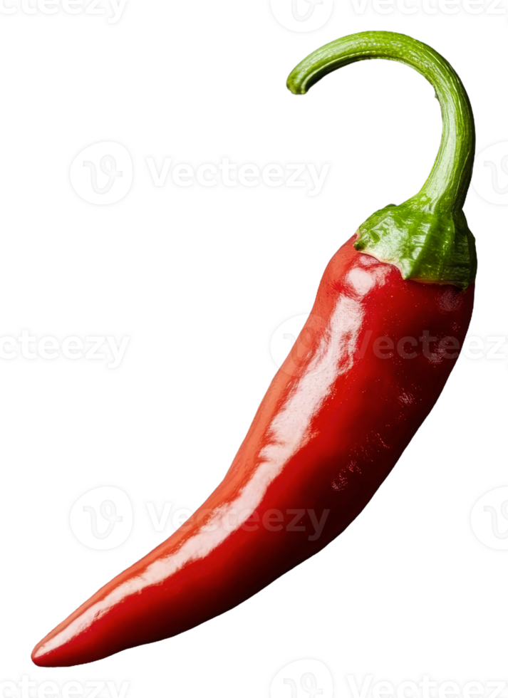 Bright red chili pepper on a plain background png