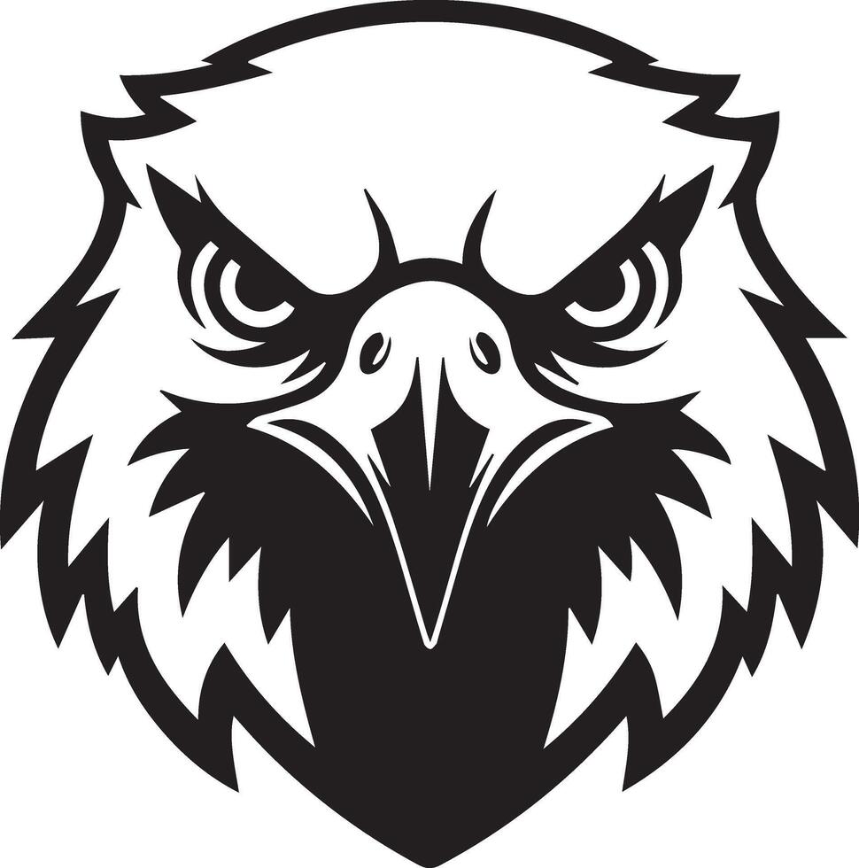 Fierce Eagle Silhouette Icon vector