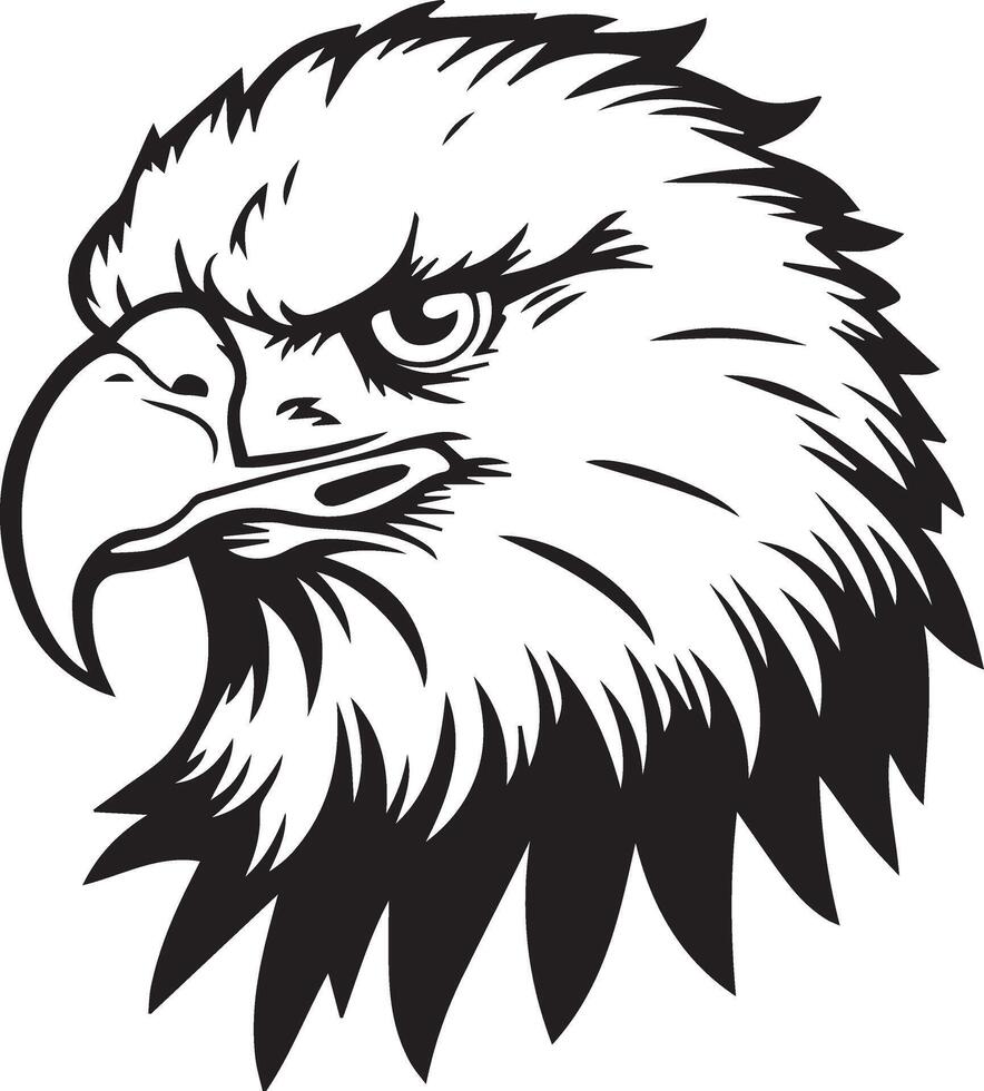 Regal Eagle Head Drawing vector