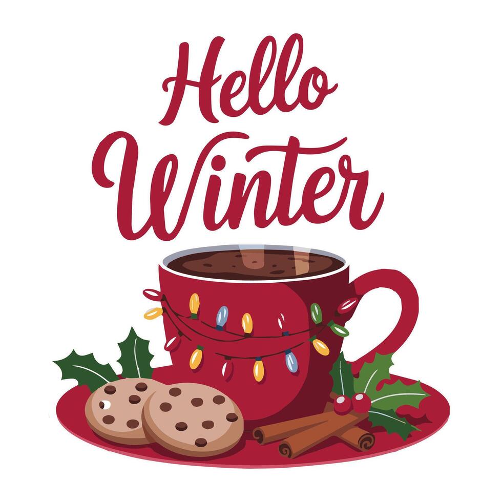 Cocoa Dreams and Winter Magic vector