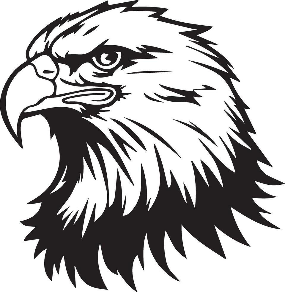 Striking Eagle Head Design vector