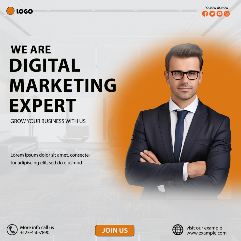 digital marketing post template psd