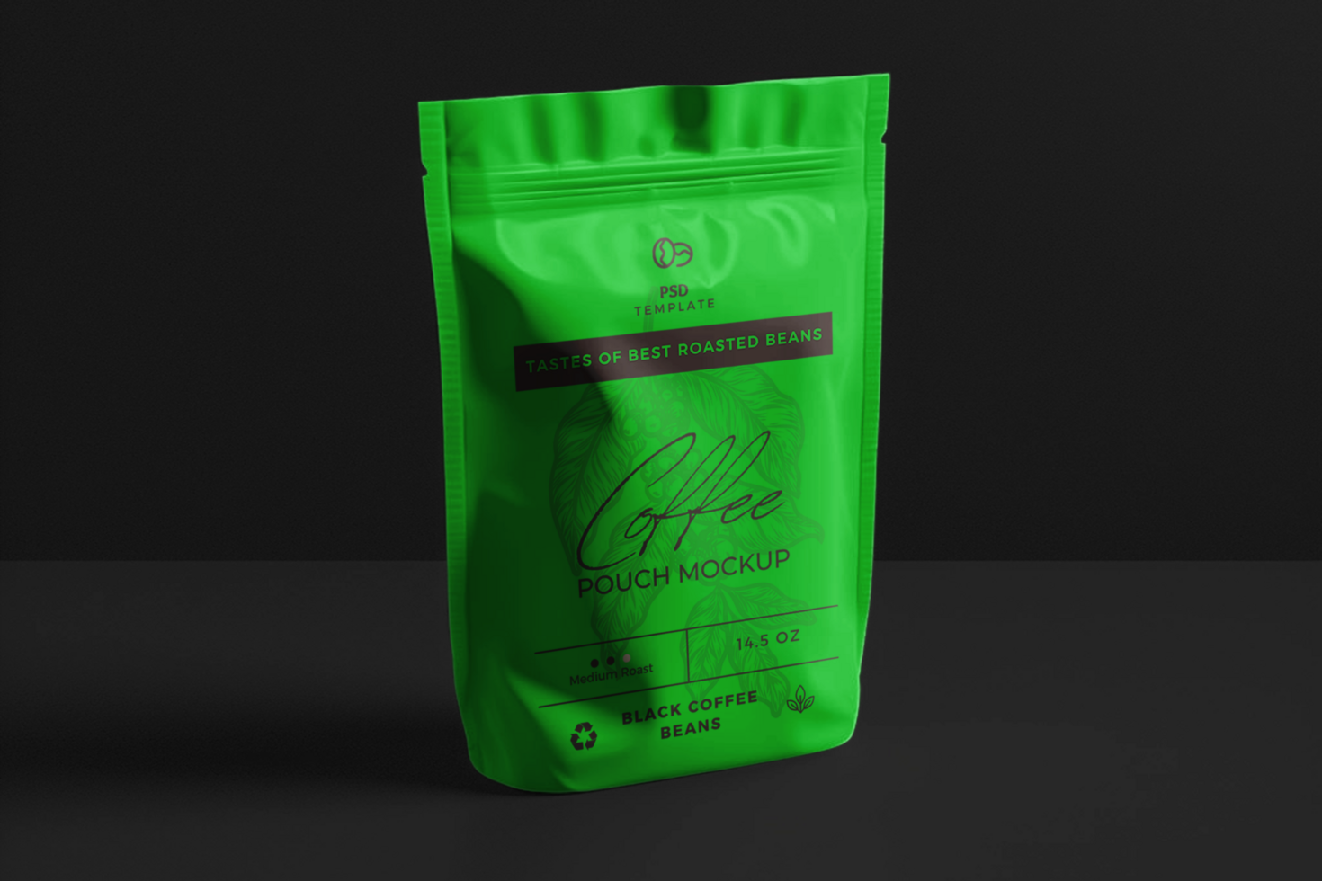 Coffee Bean Pouch Mockup psd