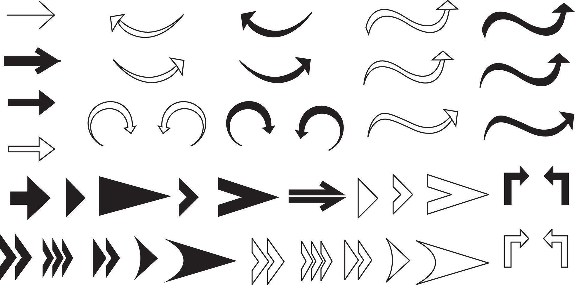 Arrow Symbols Set vector