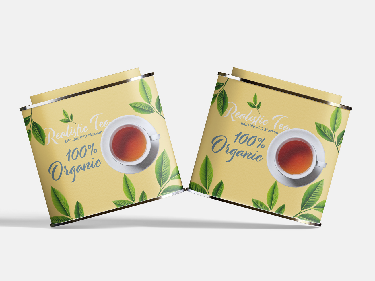 3D render square pack mockup psd
