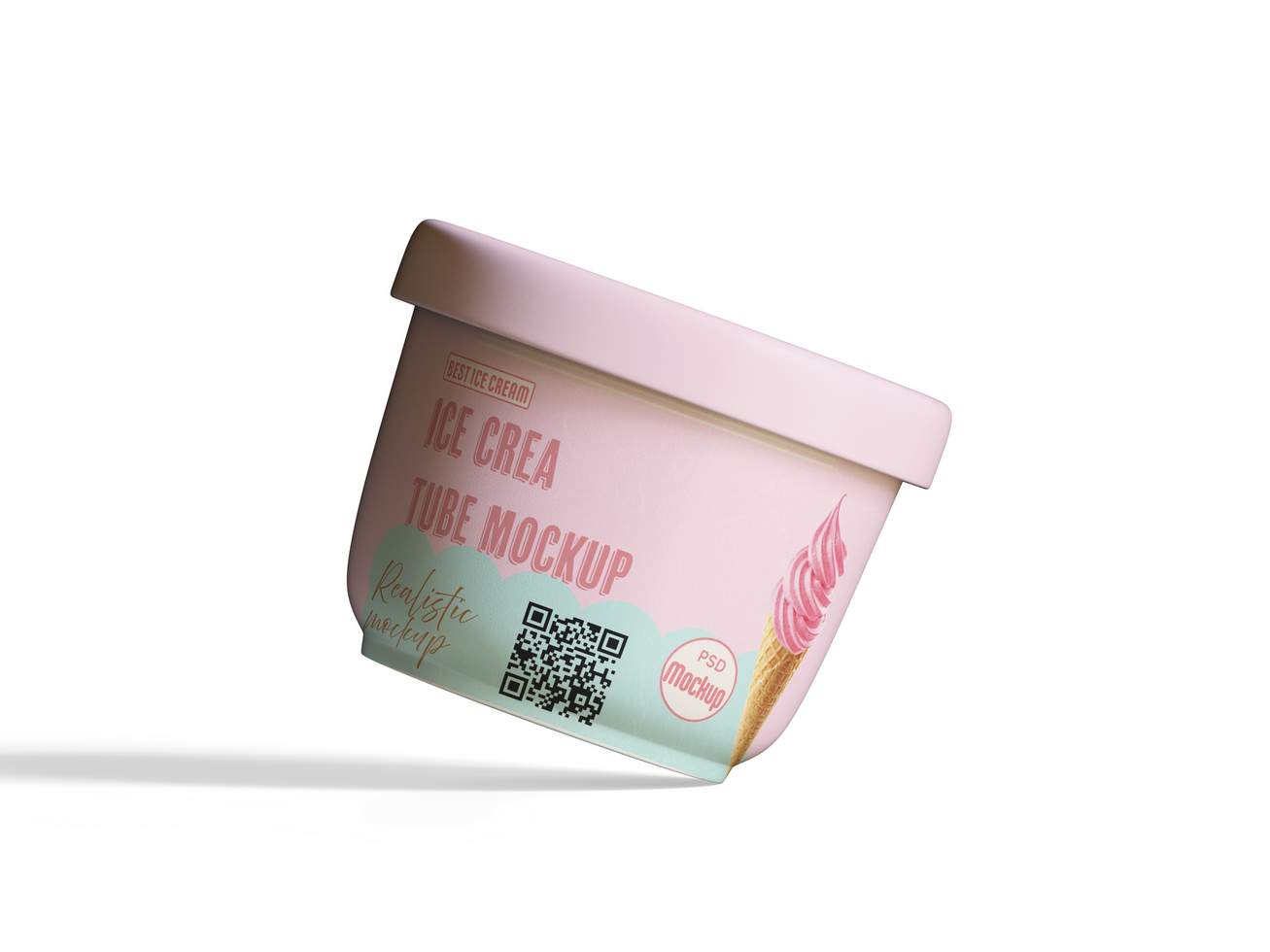 Editable ice cream mockup psd