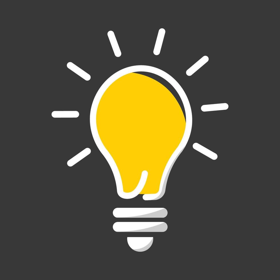 light bulb represent effective business idea concept vector