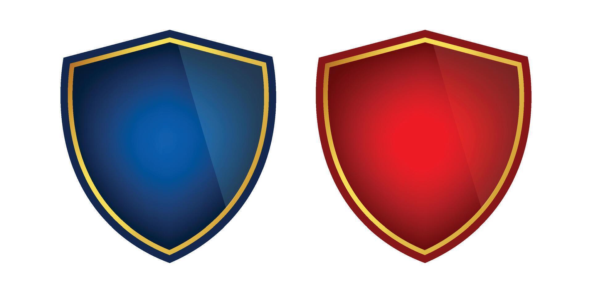 Shield symbols or badges vector