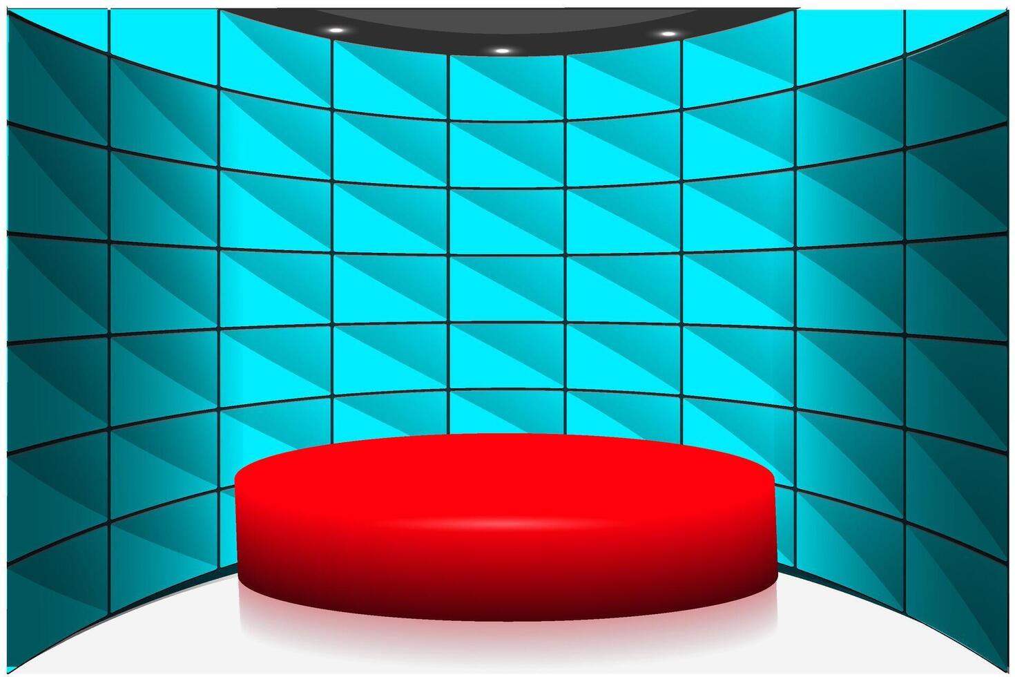 Realistic podium background vector