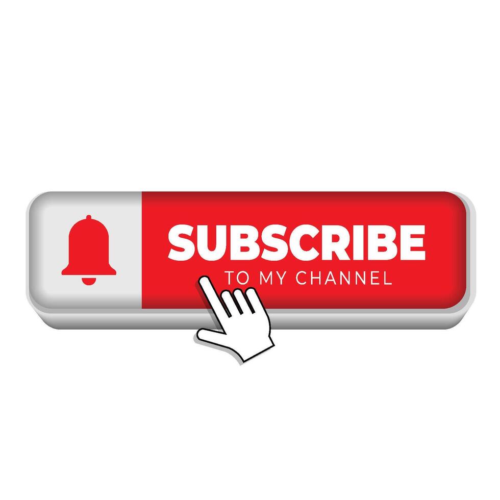 Subscription button with bell icon vector