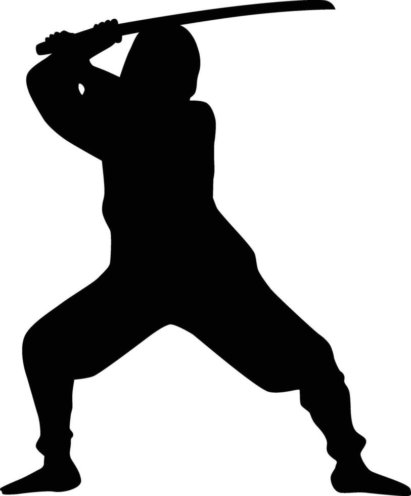 silhouette of a ninja vector