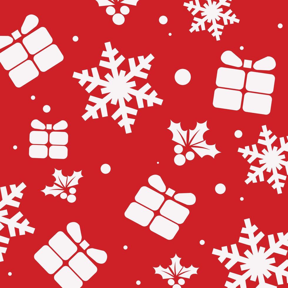 Christmas theme design with red and white colors vector