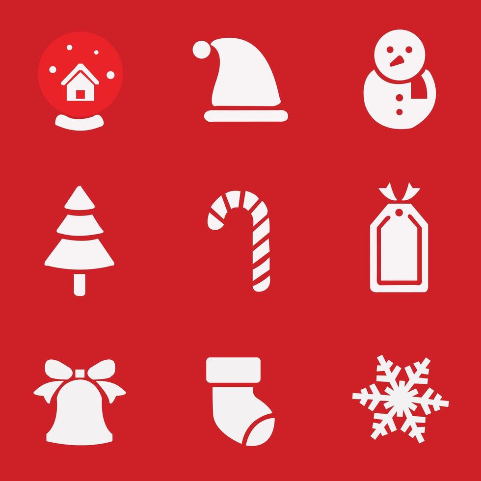Cute Christmas theme icon design vector