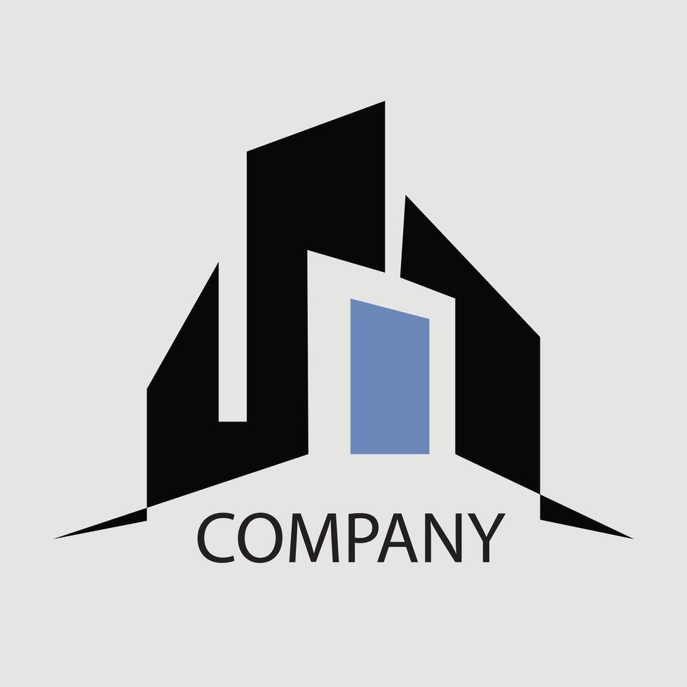 building logo design with a geometry concept vector