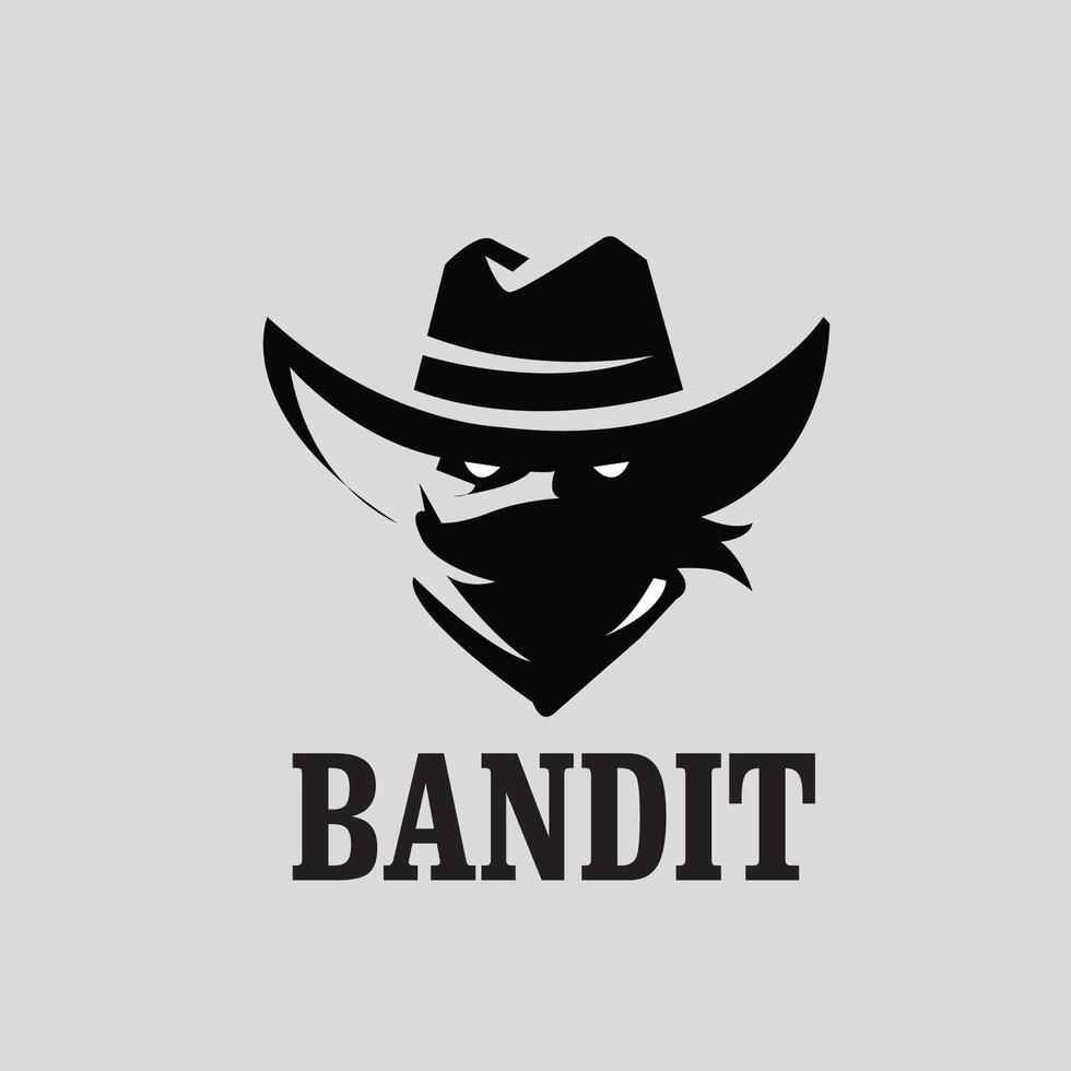 The bandit design logo is suitable for a brand vector