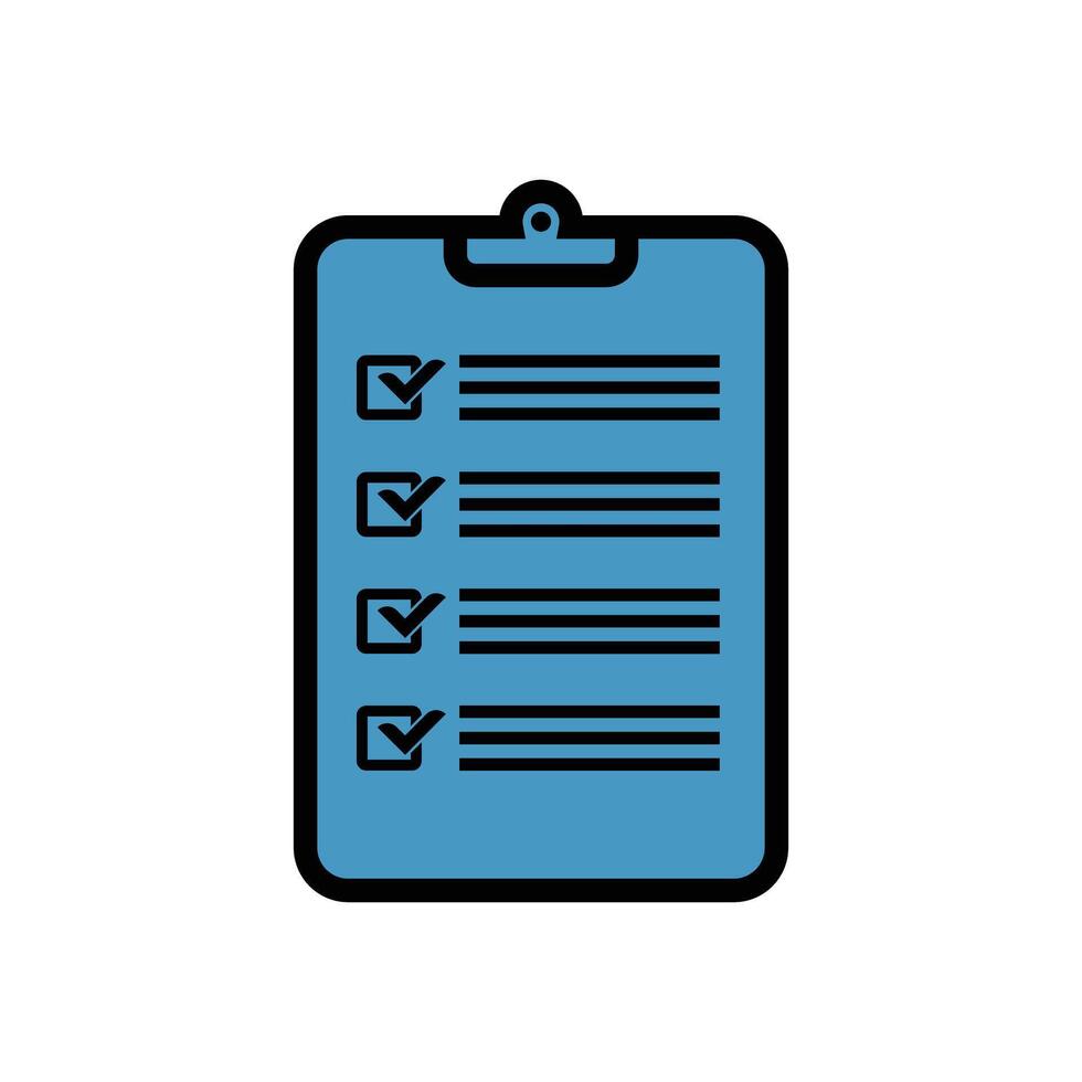 clipboard with checklist icon vector