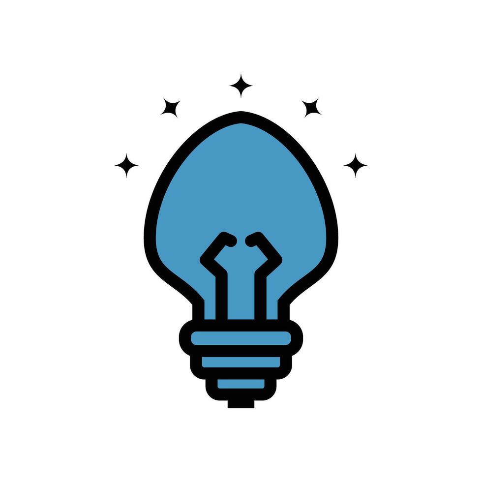 idea icon, light bulb vector