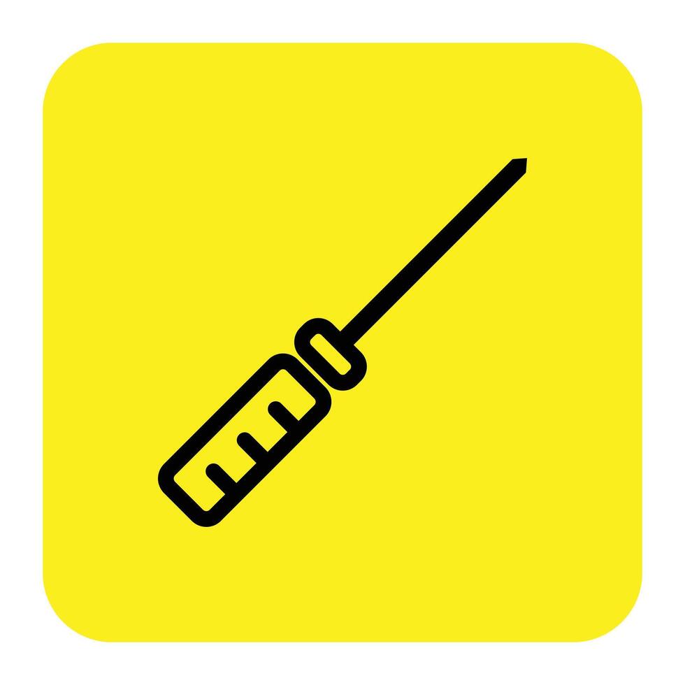 Screwdriver icon colored background vector