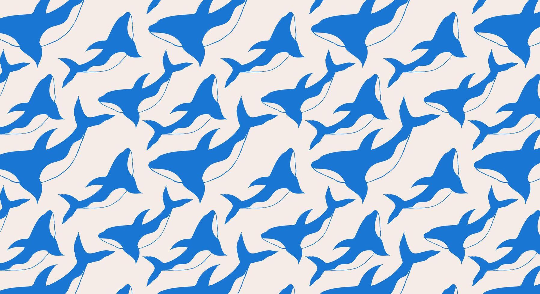 Seamless pattern with sea animals. whale textures for backgrounds, wallpapers, textiles and fashion. vector