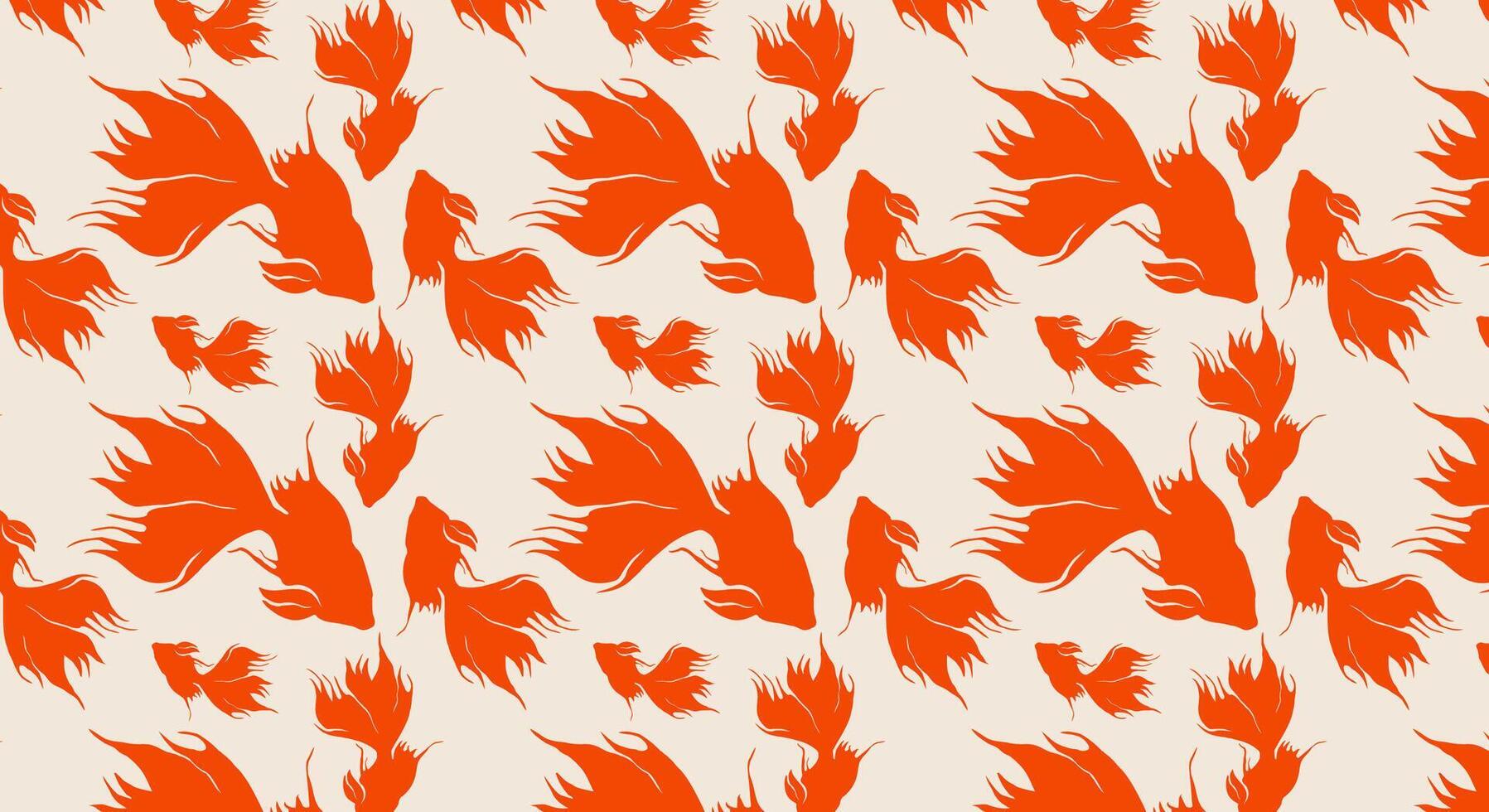 Seamless pattern with koi fish for backgrounds, wallpapers, textiles and fashion. vector