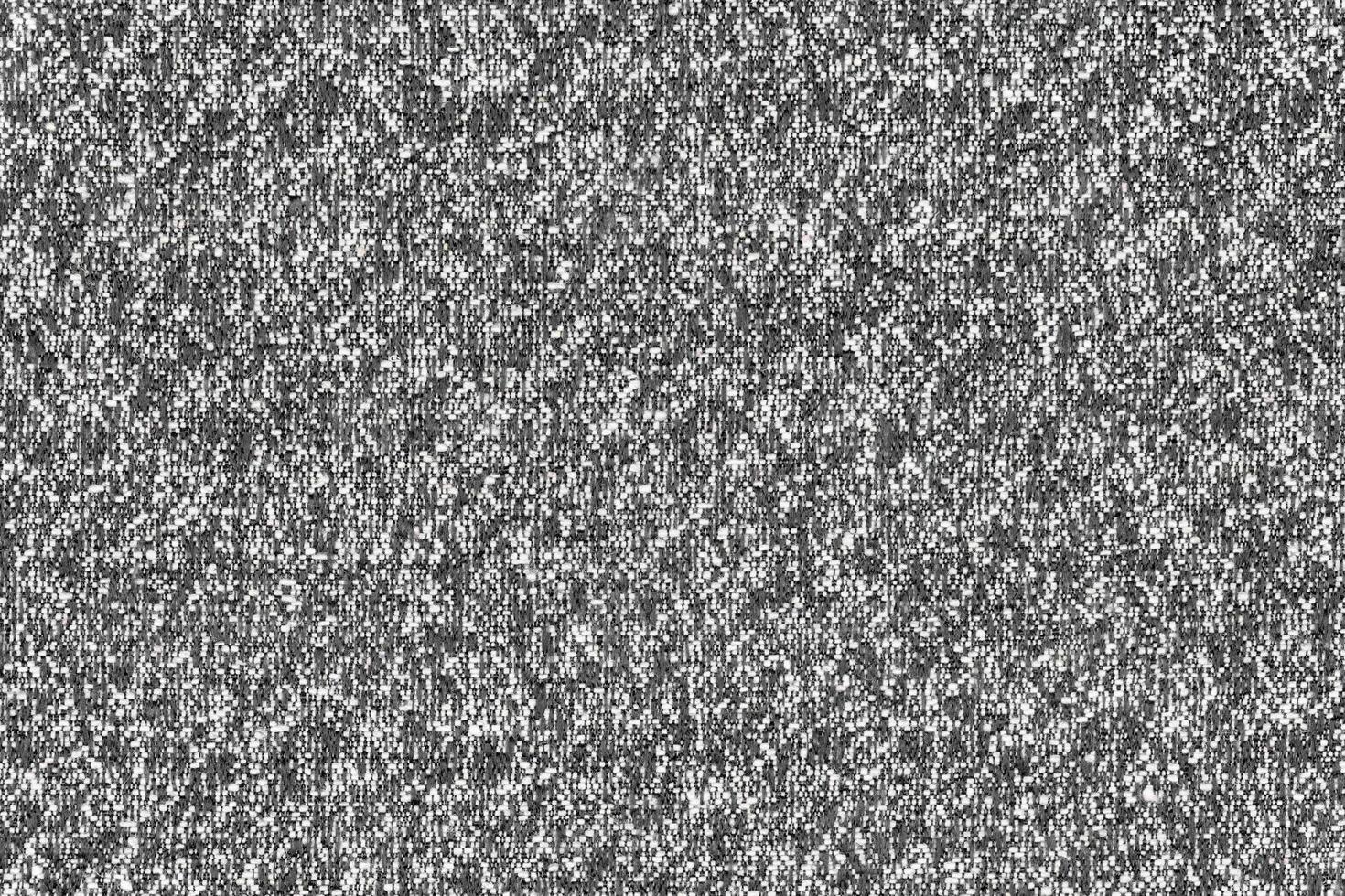 White and gray threads on fabric, woven cloth pattern. Close-up of textile material photo
