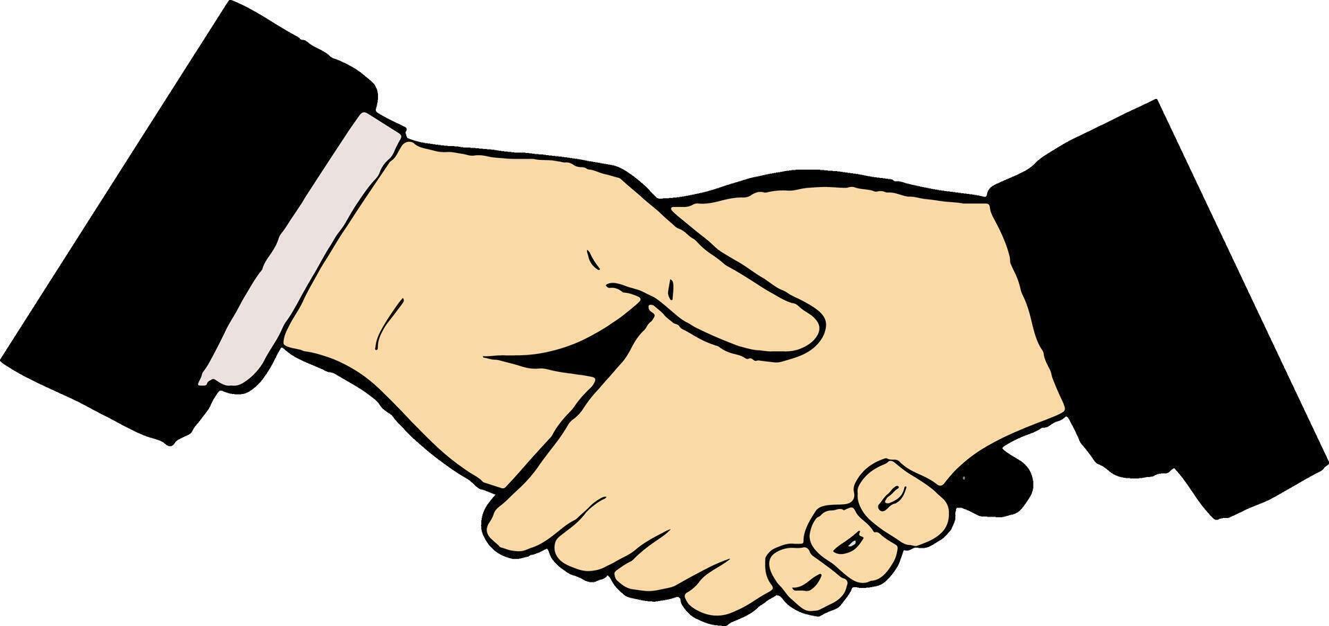 Handshake icons white Background vector