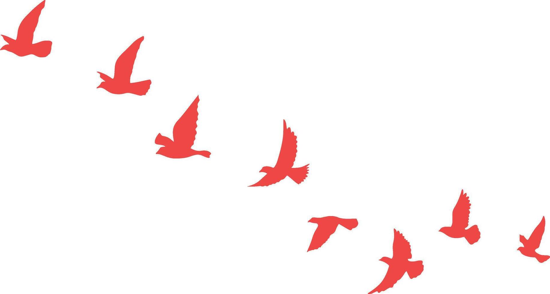 A Flock of Flying Birds vector