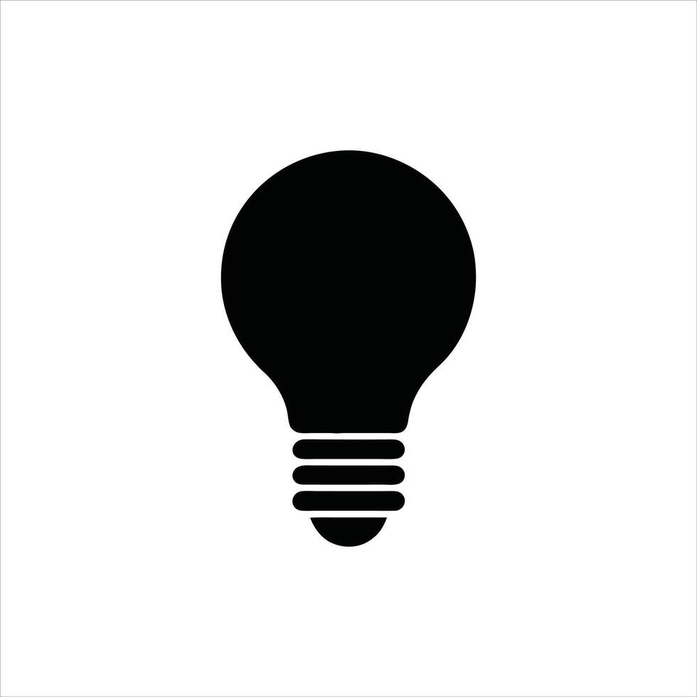 Light Bulb Illumination Classic Incandescent Silhouette vector