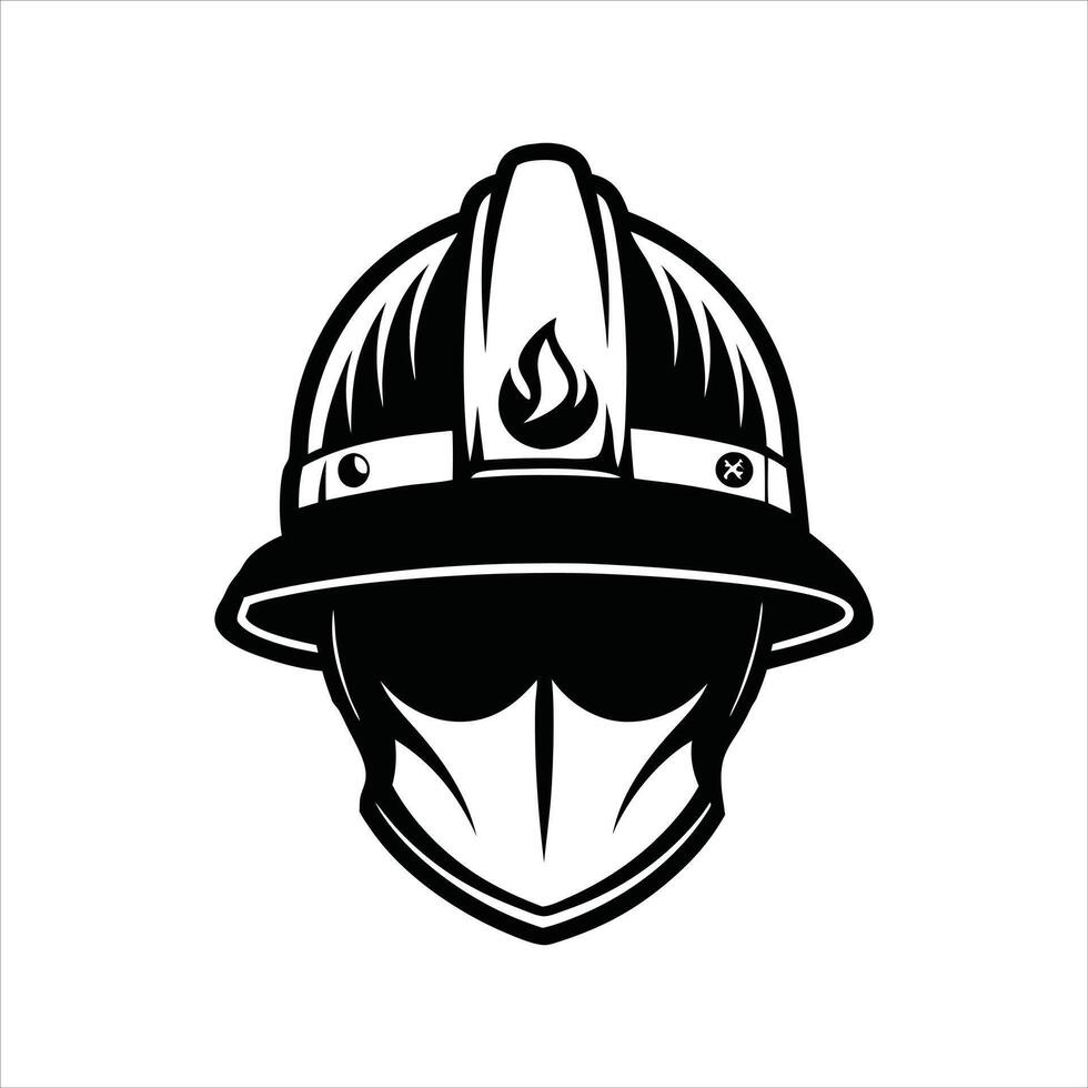 Heroic Firefighter ClipArt Design vector