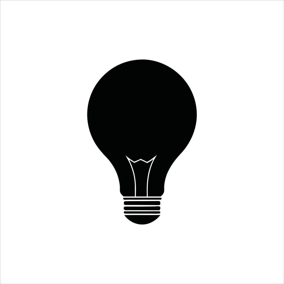 light bulb Silhouette Design vector