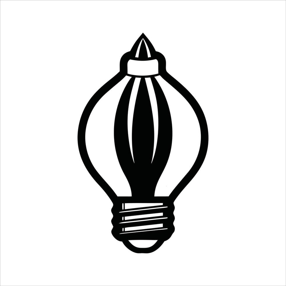 Power of Light Incandescent Bulb ClipArt Design vector