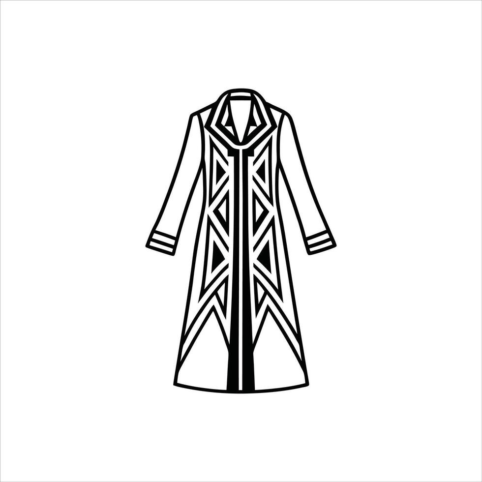 Timeless Winter Wardrobe Long Coat ClipArt Design vector