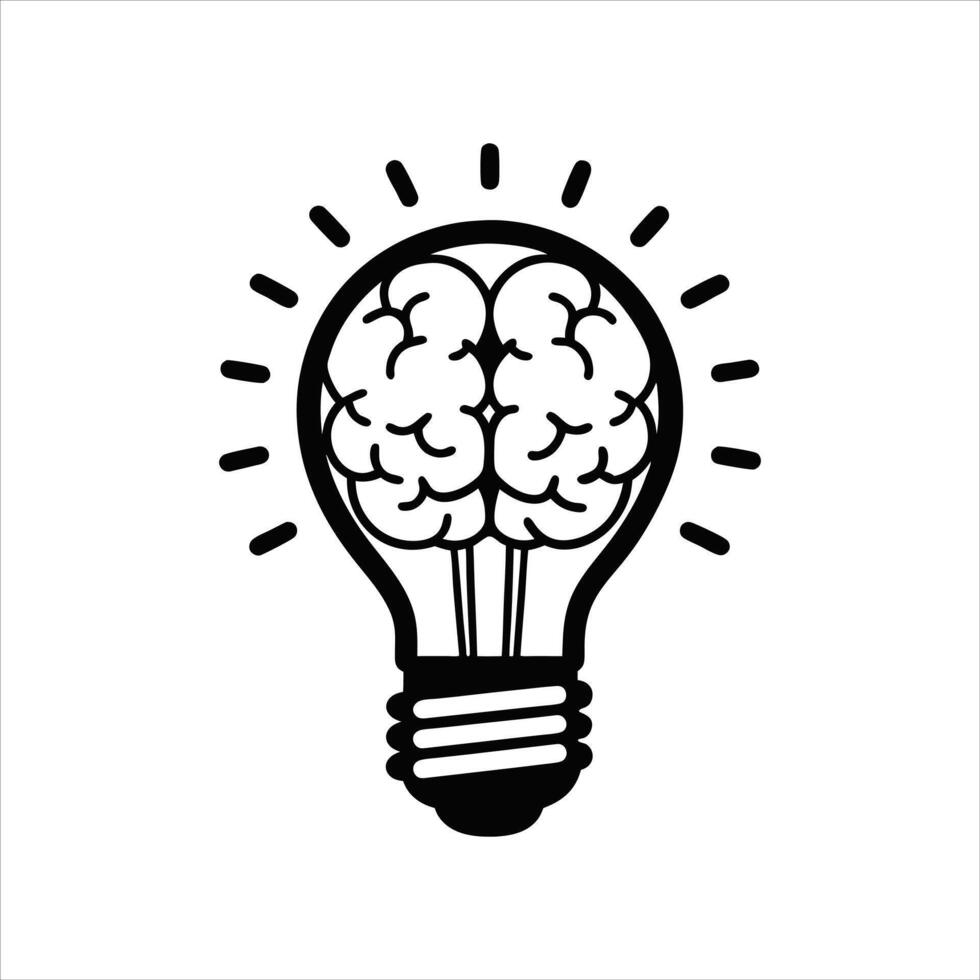 Bright Ideas Incandescent Light Bulb Clipart Design vector