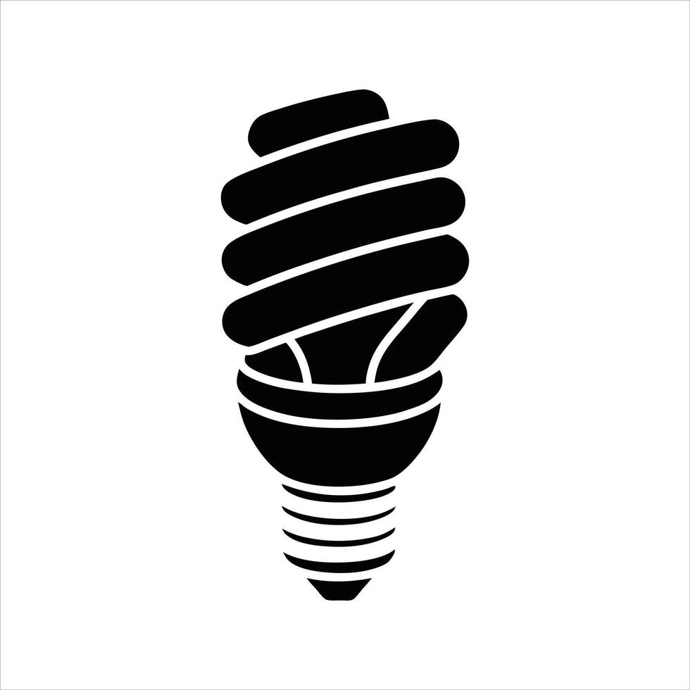 Stylized Light Bulb ClipArt for Graphic Design vector