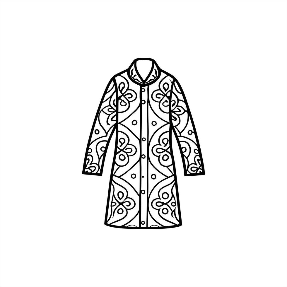 Seasonal Long Outerwear ClipArt vector