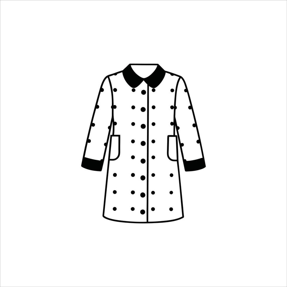 Luxury Long Outerwear ClipArt Design vector