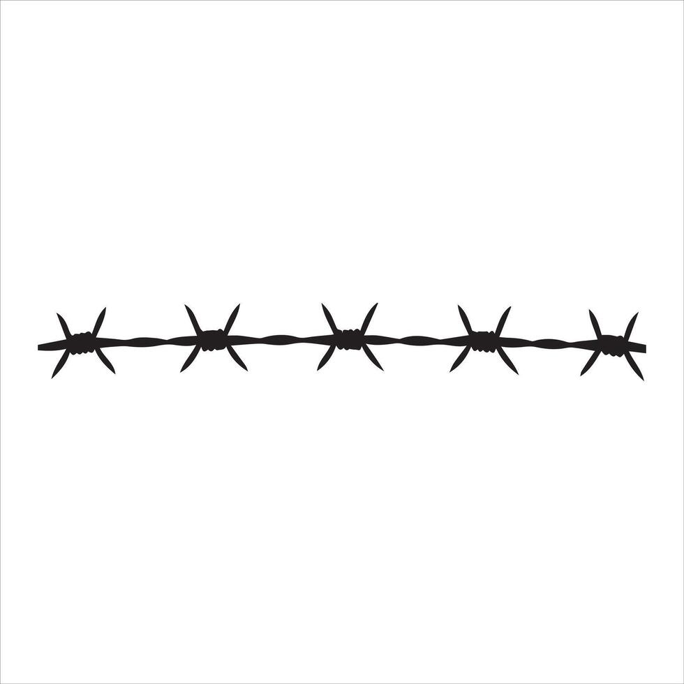 Rustic Barbed Wire Clipart Art for Digital Design vector