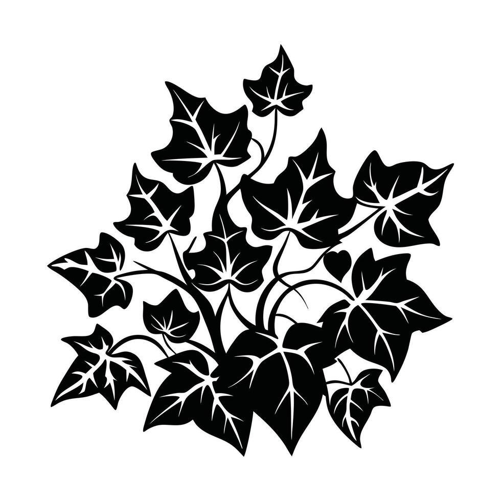 Lush Tropical Leaf Silhouette Illustrations for Projects vector