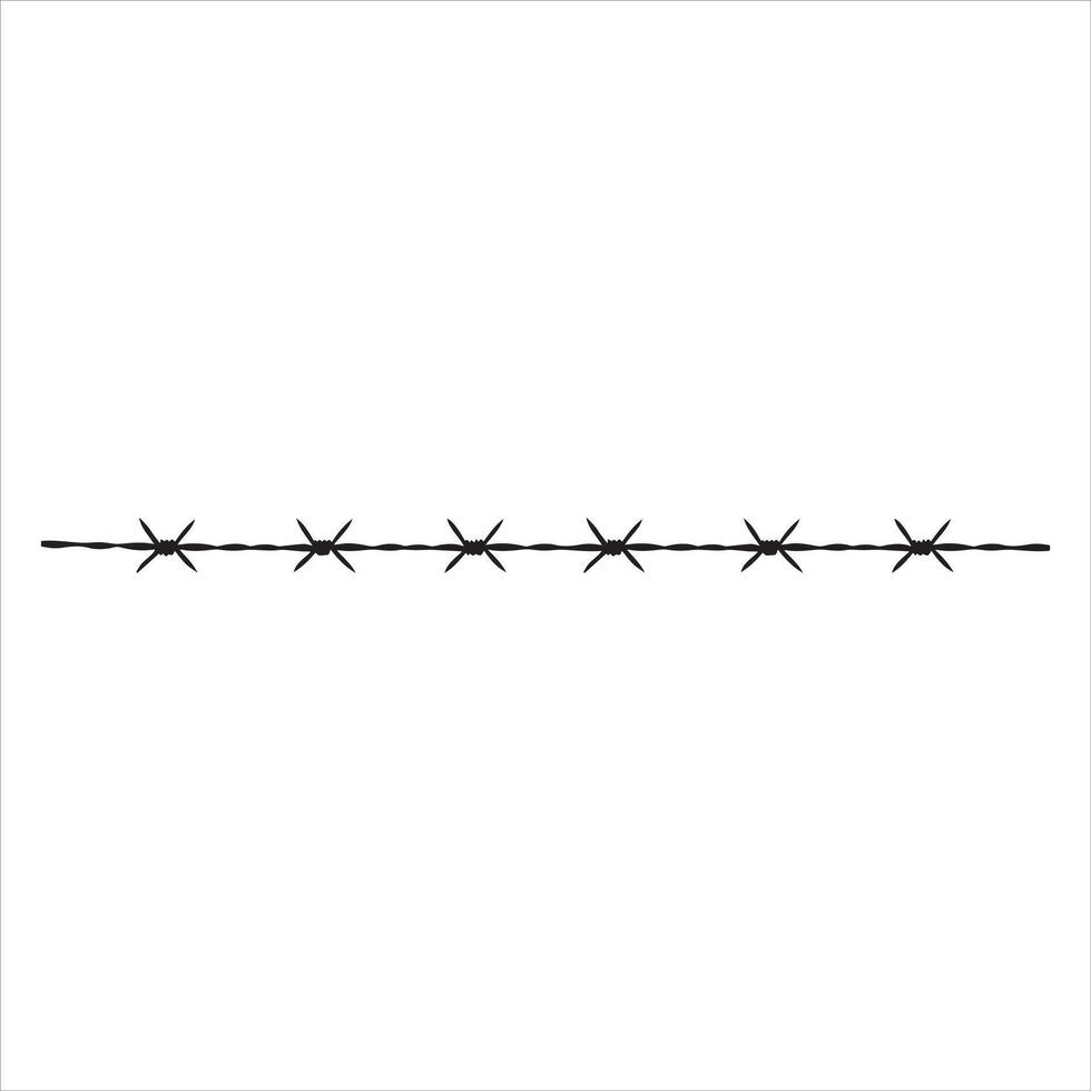 Modern Barbed Wire Illustrations for Graphic Designer vector