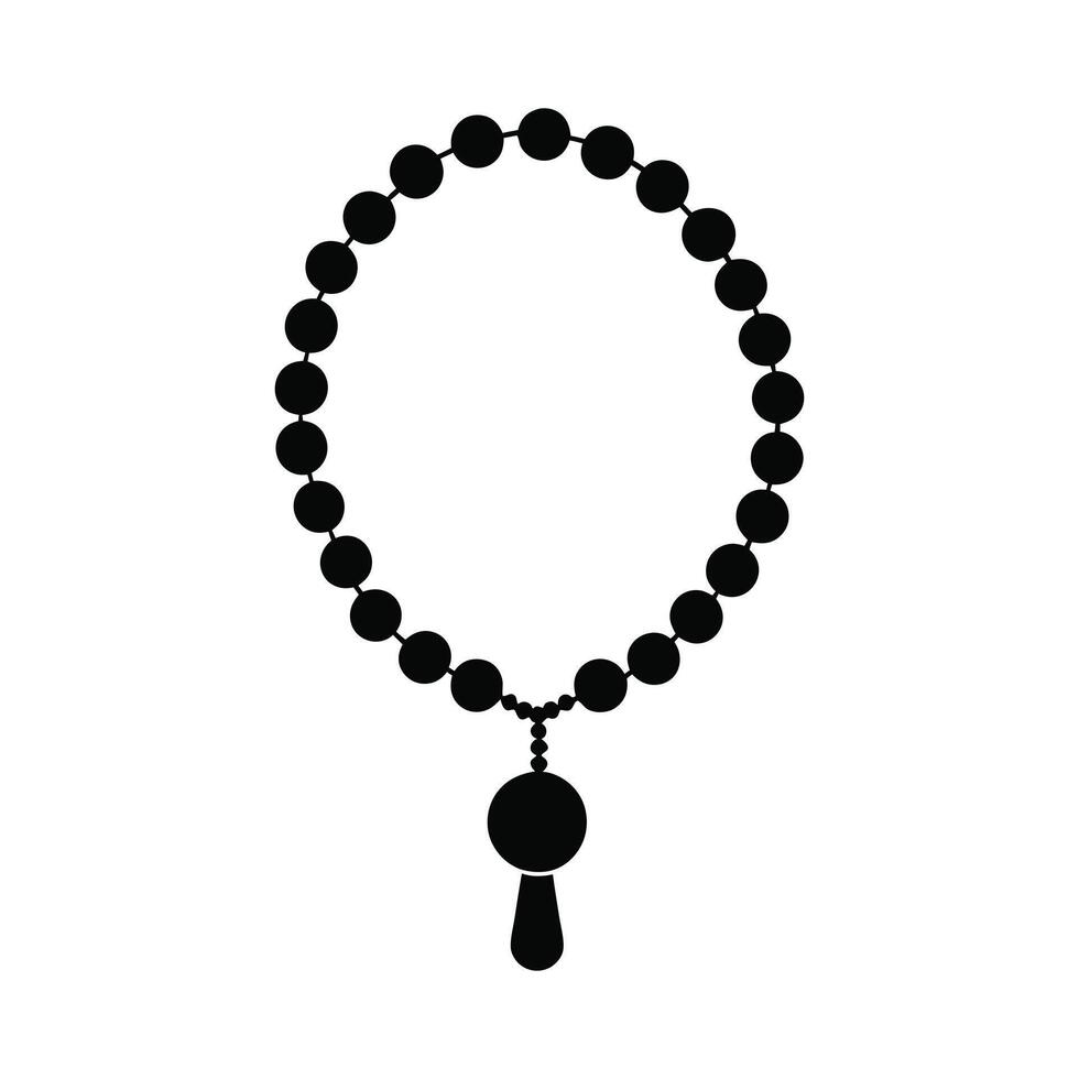 Rosary Beads and Cross ClipArt for Prayer vector