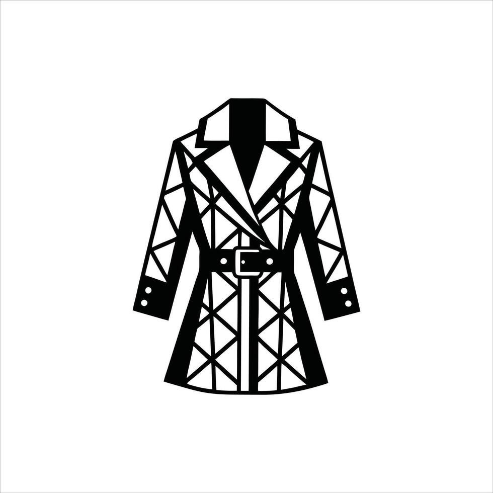 Chilly Day Long Outerwear ClipArt vector