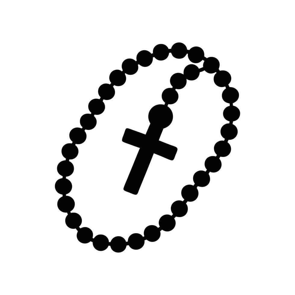 Christian Rosary Beads with Cross Illustration vector