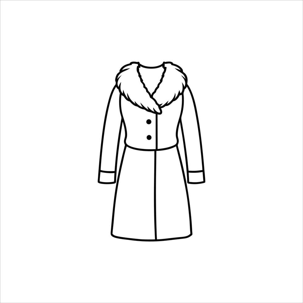 Snowy Season Long Outerwear ClipArt vector