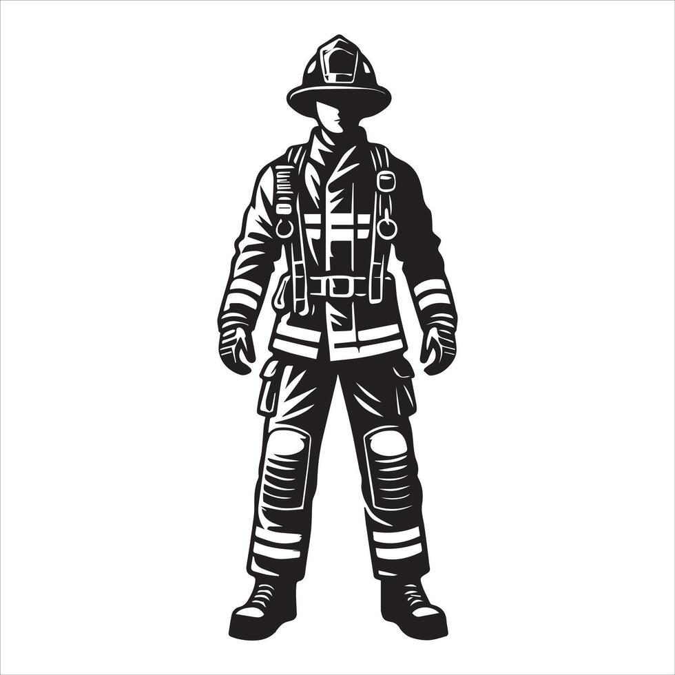 Emergency Firefighter ClipArt Design vector
