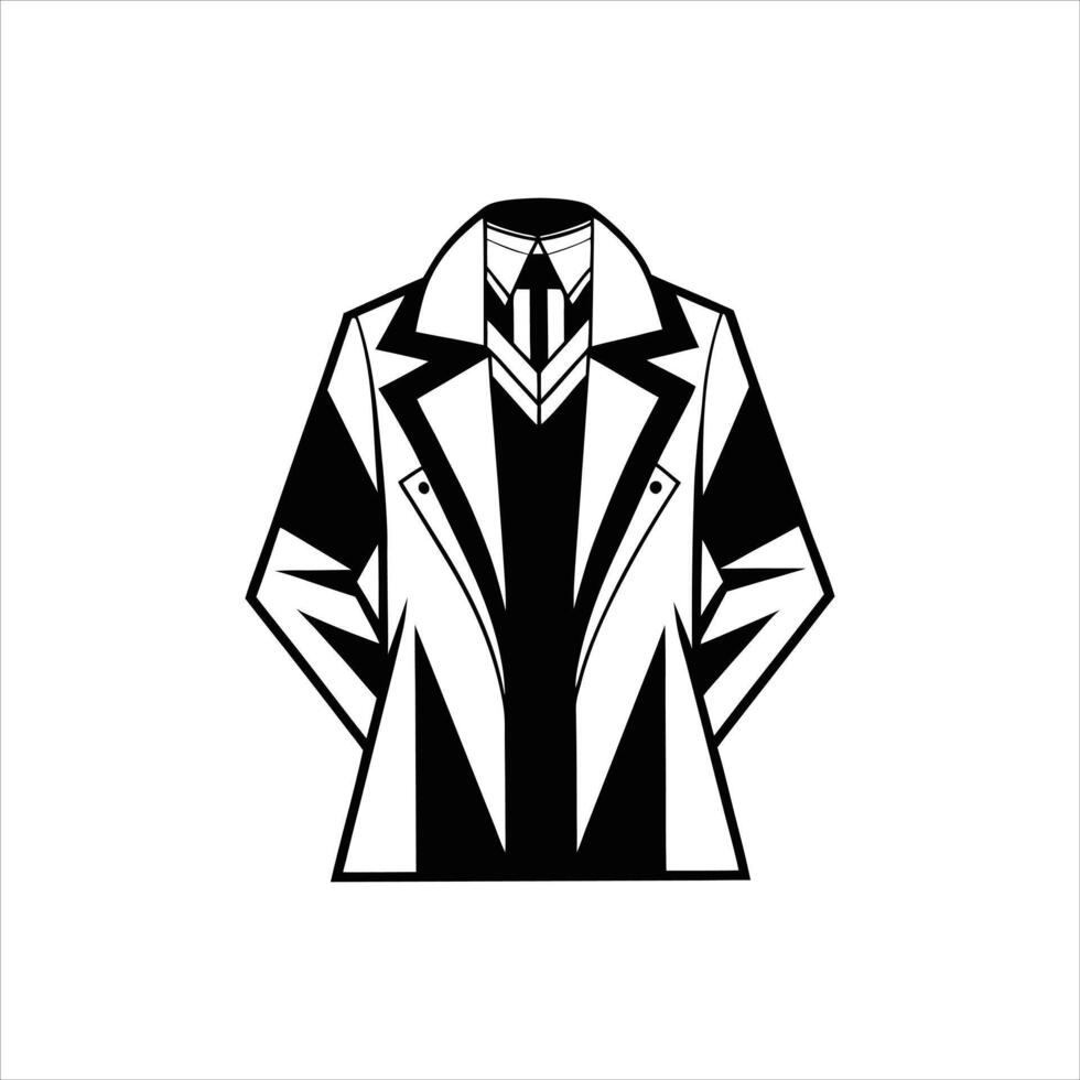 Fashion Forward Long Outerwear ClipArt vector