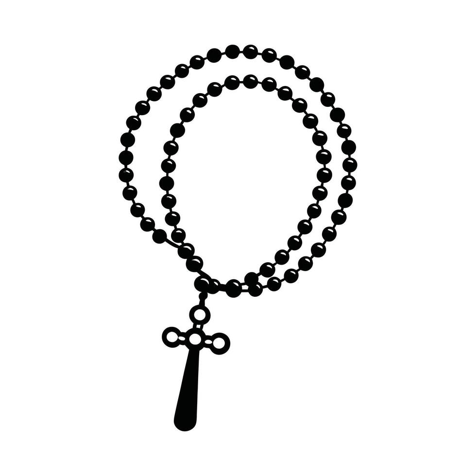 Rosary Beads with Crucifix ClipArt Art vector