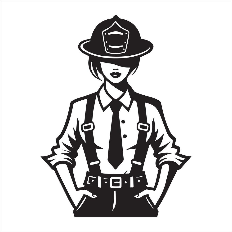 Firefighter Uniform ClipArt Design vector