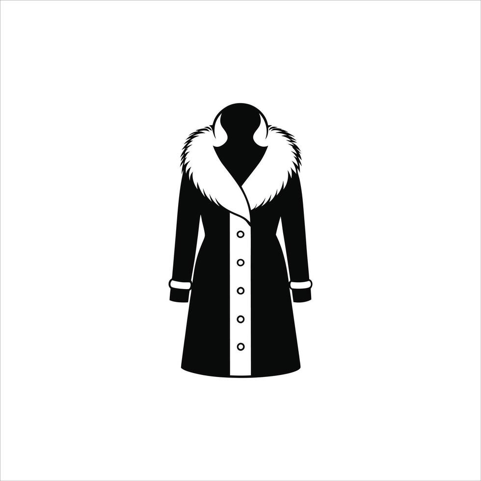 Classic Long Outerwear ClipArt Illustration vector