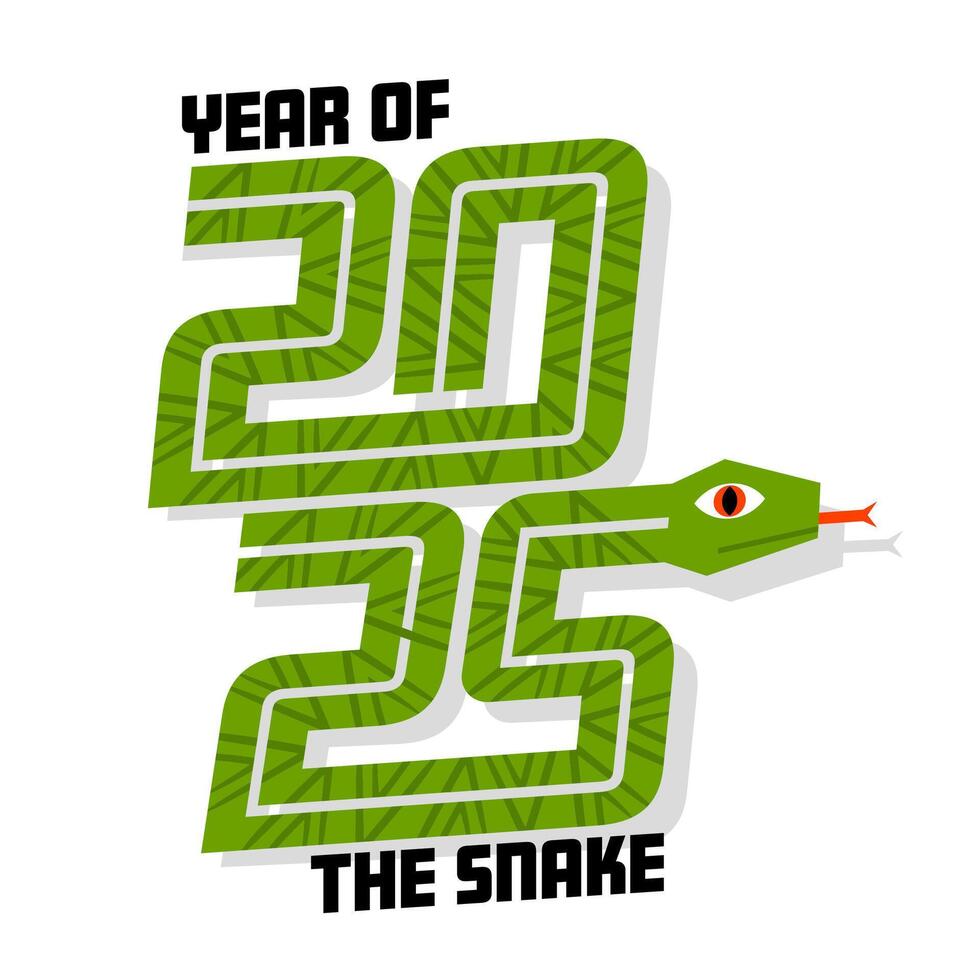 2025, Chinese new year, year of the snake. Lunar new year card template. vector